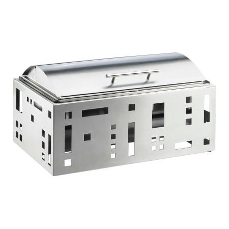 Cal-Mil Cal-Mil 1613-13 Squared Chafer 23"W x 15"D x 9-1/4"H Black 1613-13